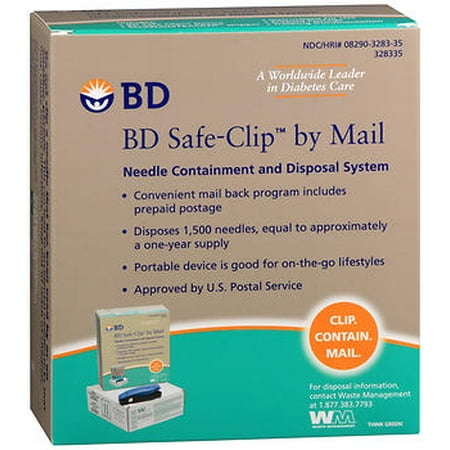 - BD Safe-Clip by Mail Needle Containment and Disposal System