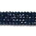 thumbnail image 1 of Opaque Solid Color Imitation Jade Glass Beads Strands Faceted Bicone Prussian Blue 4x4mm Hole: 0.8mm about 82~85pcs/strand 30.5~31cm, 1 of 4