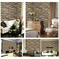 thumbnail image 4 of Paneles de pared 3D autoadhesivos con aspecto de piedra, calcomanías de pared de ladrillo impermeables, pegatinas compactas de PVC para bricolaje., 4 of 5