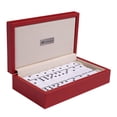 thumbnail image 1 of Silverman & Co. Double 6 Large White Domino Set - Red Case, 1 of 10