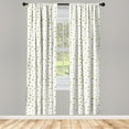 thumbnail image 3 of Ambesonne Birthday Curtains, Yellow Stars Pattern, Pair of 28"x63", Yellow and White, 3 of 5