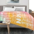 thumbnail image 6 of Custom Blanket with Name for Adults Kids Personalized Blanket and Throw Customized Flannel Name Blanket Personalized (Style-2, 30x40), 6 of 6
