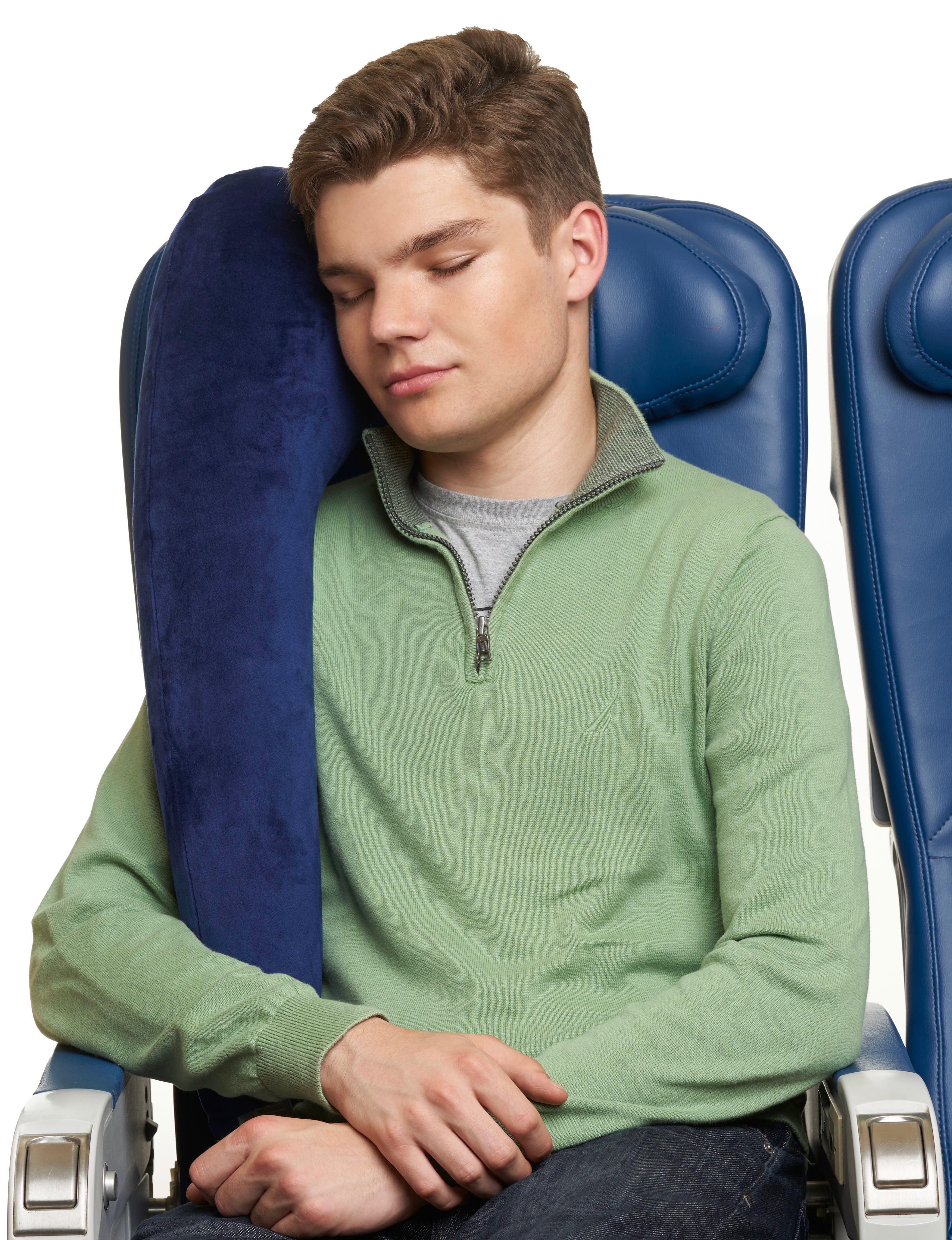 TRAVELREST Ultimate Travel, Neck & Body Pillow - Strap to Plane & Car Seat  - Compact, Comfort and Convenient for Office Napping, Airplane, Bus & Train