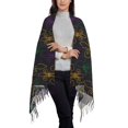 thumbnail image 2 of Sikiie Mardi Gras Carnival Shawl Wraps Big Scarf Tassel Fall Winter Thick Scarf Warm Shawl Women Fall Gifts, 2 of 8