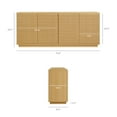 thumbnail image 4 of Render 4-Door Fluted Sideboard Cabinet TV Stand in Oak, 4 of 10