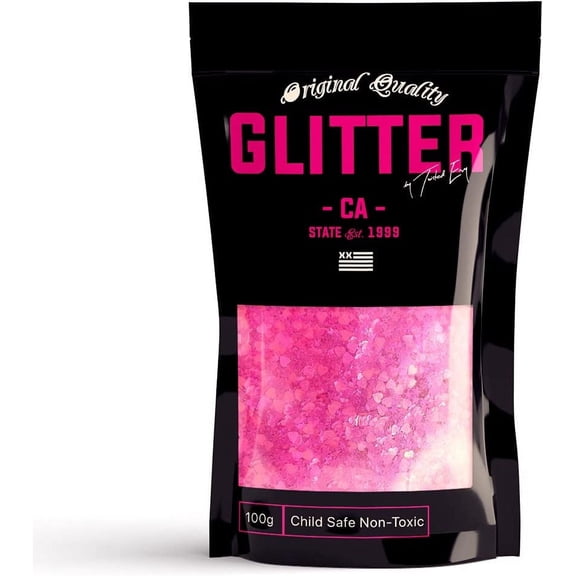 Bright Pink Chunky Glitter Chunky Glitter Mix 100g Festival Glitter Cosmetic Face Body Hair Nails