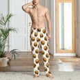 thumbnail image 5 of Mens Pajama Pants - Soft Sleep & Lounge Pants for Men, Cute Hamburger Cuteness Casual PJ Bottoms Pants with Pockets, 5 of 5