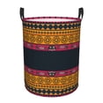 thumbnail image 1 of DouZhe Grands Paniers à Linge Pliables Étanches, Imprimés Rétro Style Tribal Africain Circular Hamper avec Poignées, 1 of 6