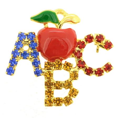 - Teachers Apple ABC Brooch Pin