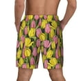 thumbnail image 4 of Balery Tulips Flowers Mens Swim Trunks Swim Shorts for Men Quick Dry Inseam Beach Shorts with Compression Liner Pocket-XX-Large, 4 of 9
