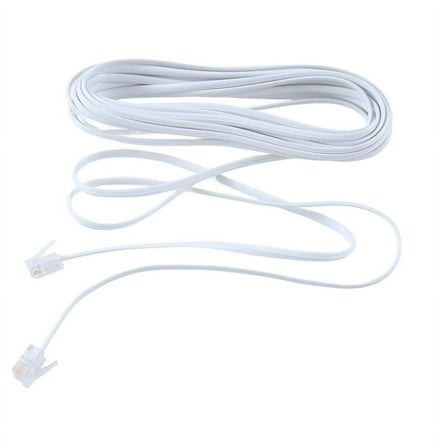 6P2C RJ11 Male to Male Plug Telephone Line Cable Wire 5M