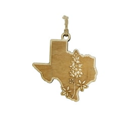 Ornament - Texas Bluebonnet - Raw Wood 3x3in Ornament - Texas Bluebonnet - Raw Wood 3x3in