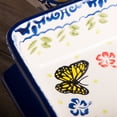 thumbnail image 3 of Creative Hand-painted Rectangular Ceramic Baking Dish Western Food Plate Spaghetti Plate Double Ear Baking Dish Vegetable Plate, 3 of 6