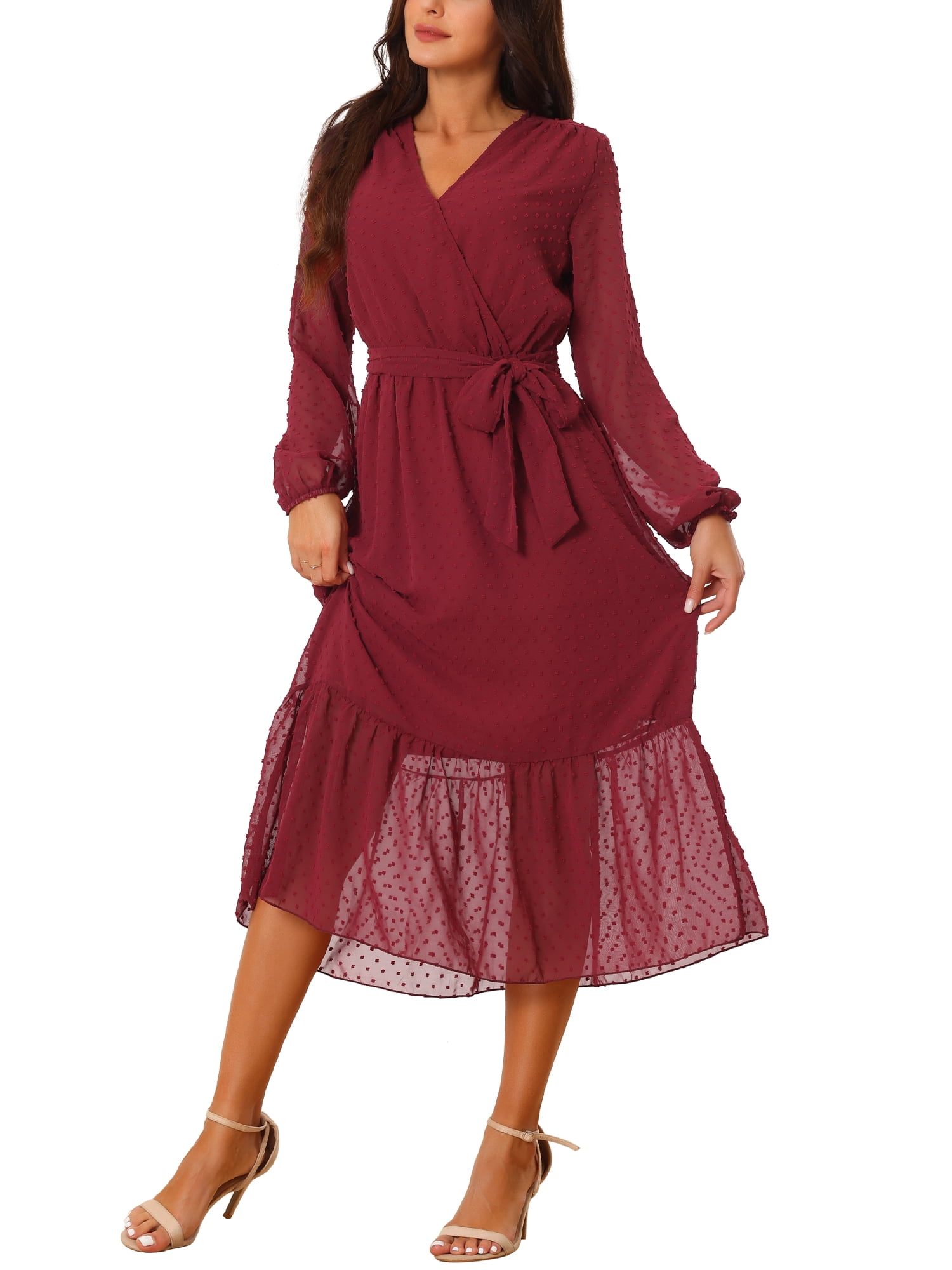 SHEIN Holidaya Vestido De Guingán De Cuello Notch Bajo Con Fruncido | SHEIN USA