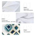 thumbnail image 2 of Yayeee Kitchen Hanging Hand Towels Set of 2 with Loop Bathroom Absorbent Tie Towel, Green Geometric Pattern, 2 of 7