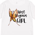 thumbnail image 4 of Inktastic West Virginia Girl- Butterfly Girls Long Sleeve Toddler T-Shirt, 4 of 5