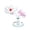 Pink, variant on WYZCTTD 3.8 Inch Crystal Flower and Butterfly Figurine, Small Collectible Botanical Statue, Decorative Office Desktop Paperweight Home Decor