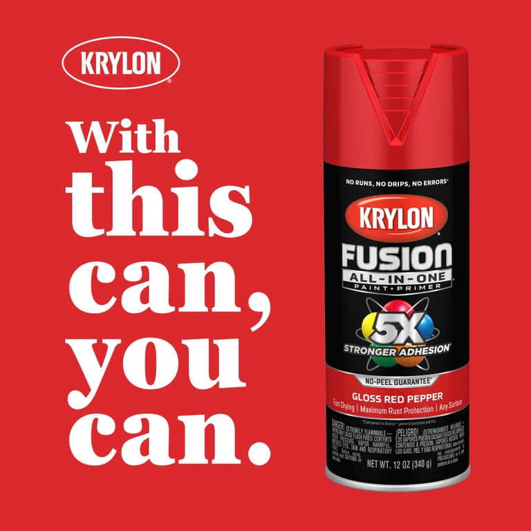 Krylon All-In-One Spray Paint Gloss Red Pepper 12 oz Multi-Surface