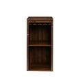 thumbnail image 4 of GZXS Modern Farmhouse Modular Wine Cabinet with Bottom Open Shelf and Stemware Holder, Multi-Functional Storage Cabinet for Living/Dining Room, Walnut, 4 of 7