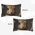 thumbnail image 4 of Fotbe Palatial Style Flower Rabbit Pillow Cases - Envelope Closure - Luxury, Extra Soft, Cooling Pillow Covers - Wrinkle, Fade, Stain Resistant-14"x20", 4 of 8