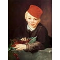 thumbnail image 2 of Manet, Edouard 14x18 White Modern Wood Framed Museum Art Print Titled - Boy with Cherries, 2 of 4