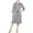 Black/White Abstract Dot, variant on NY Collection Womens Petites Jersey Shirtdress