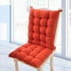 thumbnail image 1 of Cojín para silla de comedor, cojín para silla, respaldo alto de poliéster con lazos, cojín para asiento, cojín para mecedora para comedor interior Naranja, 1 of 8