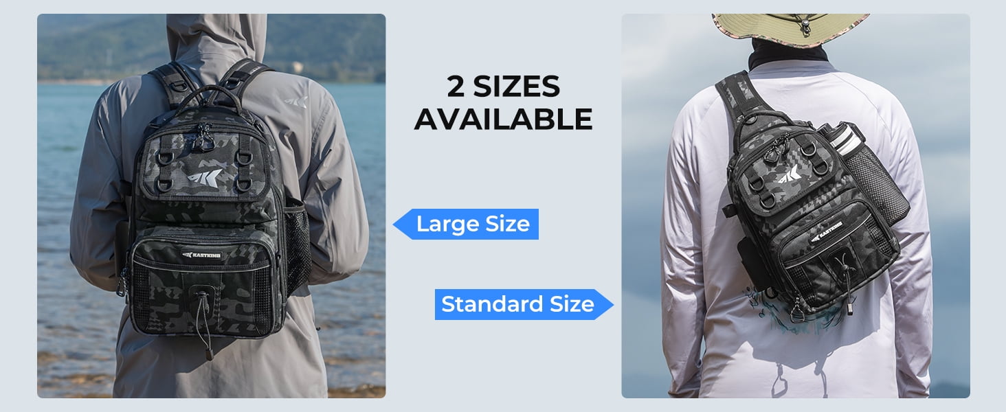 KastKing  Fishing Sling Bag, Fishing Backpack with Rod & Beverage Holder, Tackle Bag for Fishing Gear- BaitSpace