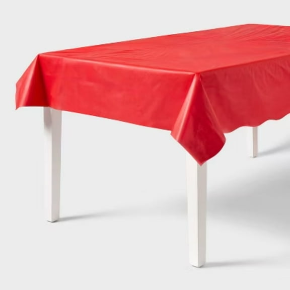 Rectangular Disposable Table Cover Red - Spritz