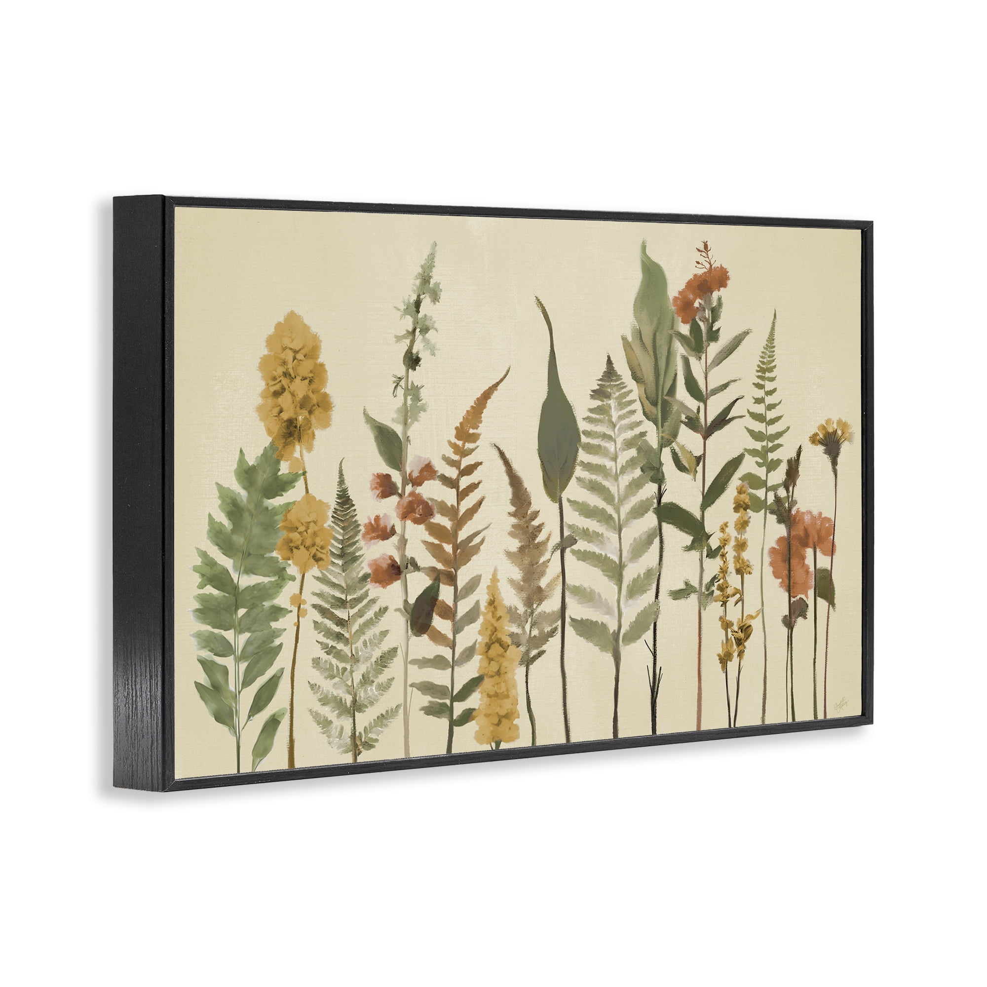 Stupell Industries Fall Toned Botanics Black Framed Giclee Art, design by Elizabeth Medley