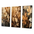 thumbnail image 3 of Designart "Earthy Foliage Balance V" Floral Wall Art Set Of 3 - Brown Floral Canvas Set For Living Room Decor, 3 of 7