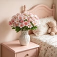 thumbnail image 5 of 2 Pcs Artificial Hydrangea Flower 11x7 Inch, Faux Impatiens Bloom for Vase Arrangement, Realistic Wedding Table Centerpiece for Home Bedroom Shelf, 5 of 6