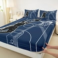 thumbnail image 3 of Homewish Basketball Gamer 3pcs Twin Sheet Sets for Female Men Teens,Ball Game Twin Fitted Sheet,Sport Theme Breathable Flat Sheet,Ultra Soft Home Decor, 3 of 7