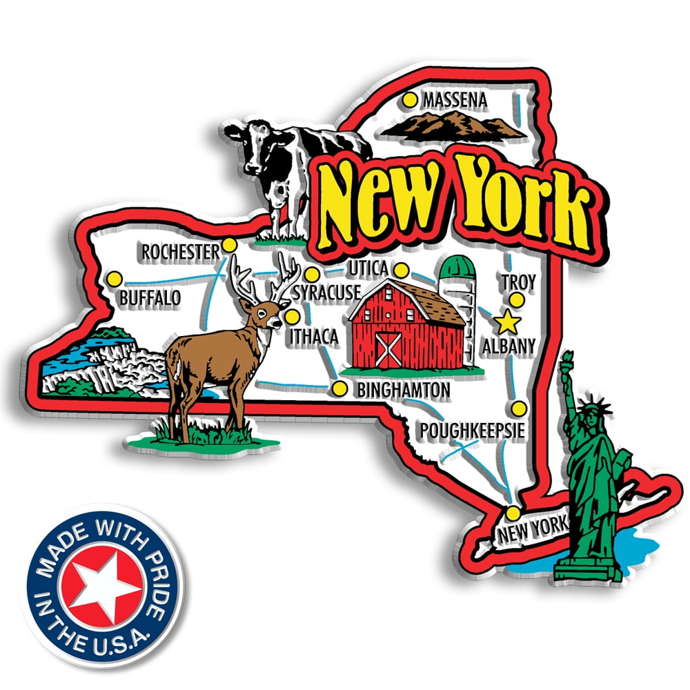NEW YORK State Jumbo Map Souvenir
