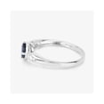 thumbnail image 3 of Genuine Blue Sapphire Ring for Women Diamond Accent Pear 10K White Gold Cocktail, 3 of 13