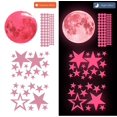 thumbnail image 3 of Autocollants Lumineux (Rose), 435 Morceaux Lumineux Étoiles Autocollants, Fluorescents Lune Lumineux Étoiles Autocollants, pour Chambre d'Enfant Bébé et Pépinière, 3 of 5