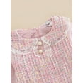 thumbnail image 5 of Bagilaanoe Toddler Baby Girls Fall Dress Mesh Long Sleeve Doll Collar Dress 1T 2T 3T 4T 5T 6TKids Sweet Midi One-Piece Outfits, 5 of 8