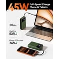thumbnail image 2 of Power Bank INIU 20000 mAh 45 W con cable USB-C integrado, verde, 2 of 8