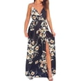 thumbnail image 1 of Robes de Bal pour Femmes Dos Nu à Fleurs à Col en V Coupe Ajustée Fendue Robe Maxi Blanche Robes de Retour à la Maison, 1 of 8