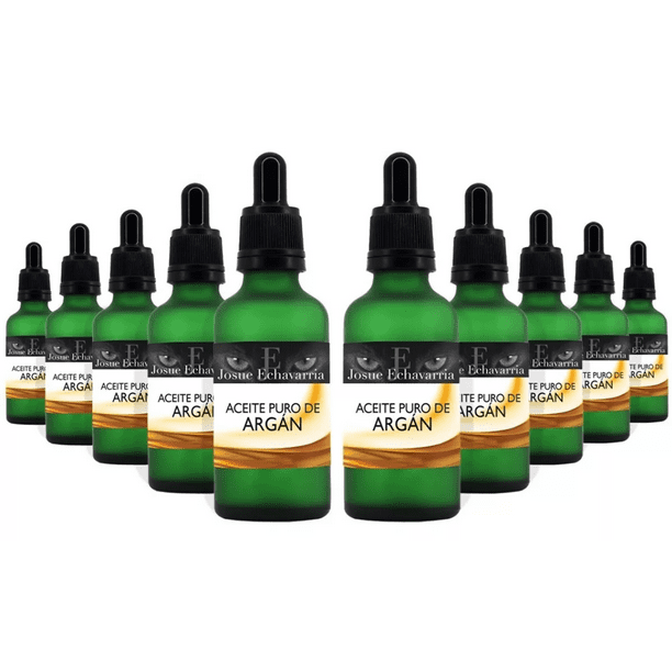 10 Frascos de Aceite de Argán para piel y cabello JOSUE ECHAVARRIA Natural