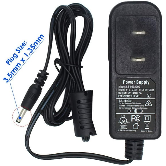AC to DC 5V 2A 2000mA 10W Power Supply Adapter 3.5 x 1.35mm UL cUL FCC