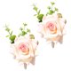 thumbnail image 1 of 2 juegos de ramillete de boda, rosa de padrino de boda con alfiler, adecuado para celebración de aniversario de boda, baile, fiesta, decoración del hogar., 1 of 6
