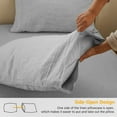 thumbnail image 6 of Simple&Opulence 100% French Linen Pillowcase King Size-Set of 2- Washed Solid Color Pillow Cases Embroidered -Soft and Durable (Grey, 20''x40''), 6 of 6