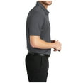 thumbnail image 4 of Yellow Rooster Mens Short Sleeve Silk Touch Performance Pocket Polo Steel Grey L, 4 of 4
