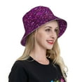 thumbnail image 6 of Honeii Colourful Glitter for Unisex Bucket Hat Waterproof Rain Hat Reversible Shiny Rave Bucket Hat for Concert Festival Boonie Cap, 6 of 6