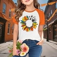 thumbnail image 1 of YUNAFFT T-Shirts Décontractés à Manches Raglan pour Enfants Imprimé Orange Festival Style Y2K, 1 of 9