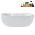 thumbnail image 2 of 67" Streamline G-91-345-WH Soaking Glossy White Freestanding Tub and Tray With Internal Drain in Glossy White, 2 of 20