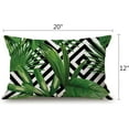 thumbnail image 2 of Throw Pillow Cover Summer Exotic Jungle Plant Tropical Palm Leaves Decorative Pillow Case Home Decor 20x12 Inches Pillowcase, 2 of 6