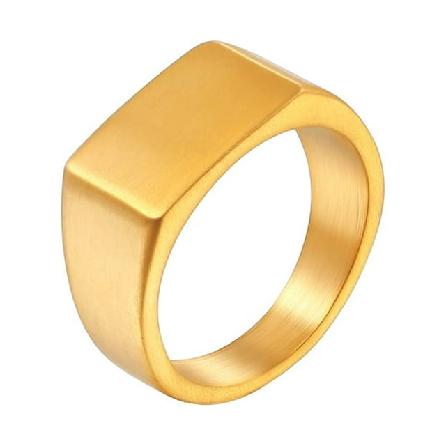Anillo para hombre y mujer, anillos geométricos de moda de acero inoxidable cerrado, joyería Unisex para fiesta de citas, joyas para regalo Ropa, zapatos y accesorios Miscelánea Oro talla 7 Sonducket AP015196-05