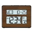thumbnail image 4 of La Crosse Technology Atomic Calendar Backlight Digital Clock with Large Digits, Walnut, 513-1419BL-WA, 4 of 8